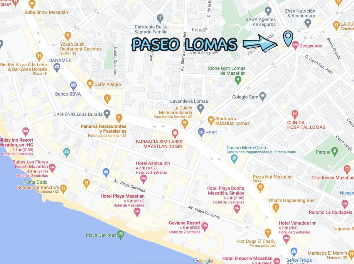 Апартаменты Paseo Lomas, Muy Centrico Y Equipado A 5 Min Playa Масатлан Экстерьер фото